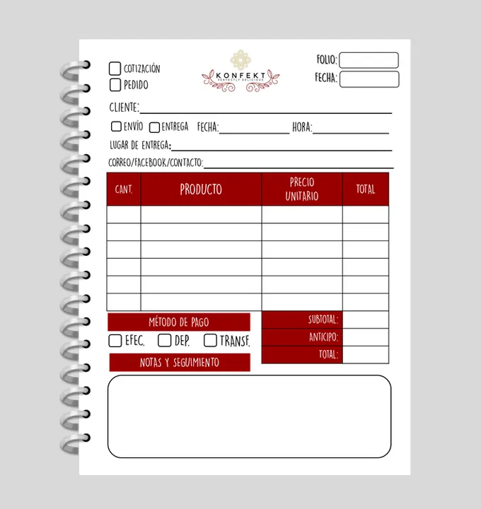 Libreta de ventas